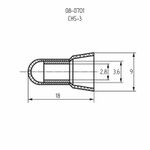 Концевая изолированная заглушка КИЗ-1, ø 2,8 мм (1,0-2,5 мм²) REXANT