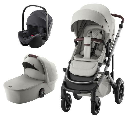 Коляска 3 в 1 Britax Roemer Smile 5Z LUX и автокресло Baby-Safe PRO Midnight Grey Linen Grey