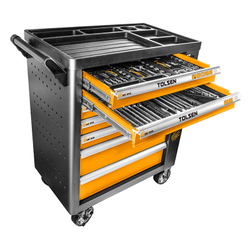 TOLSEN (TT85412) Набор инструментов "ATHLETE" в черной тележке, 189 предметов