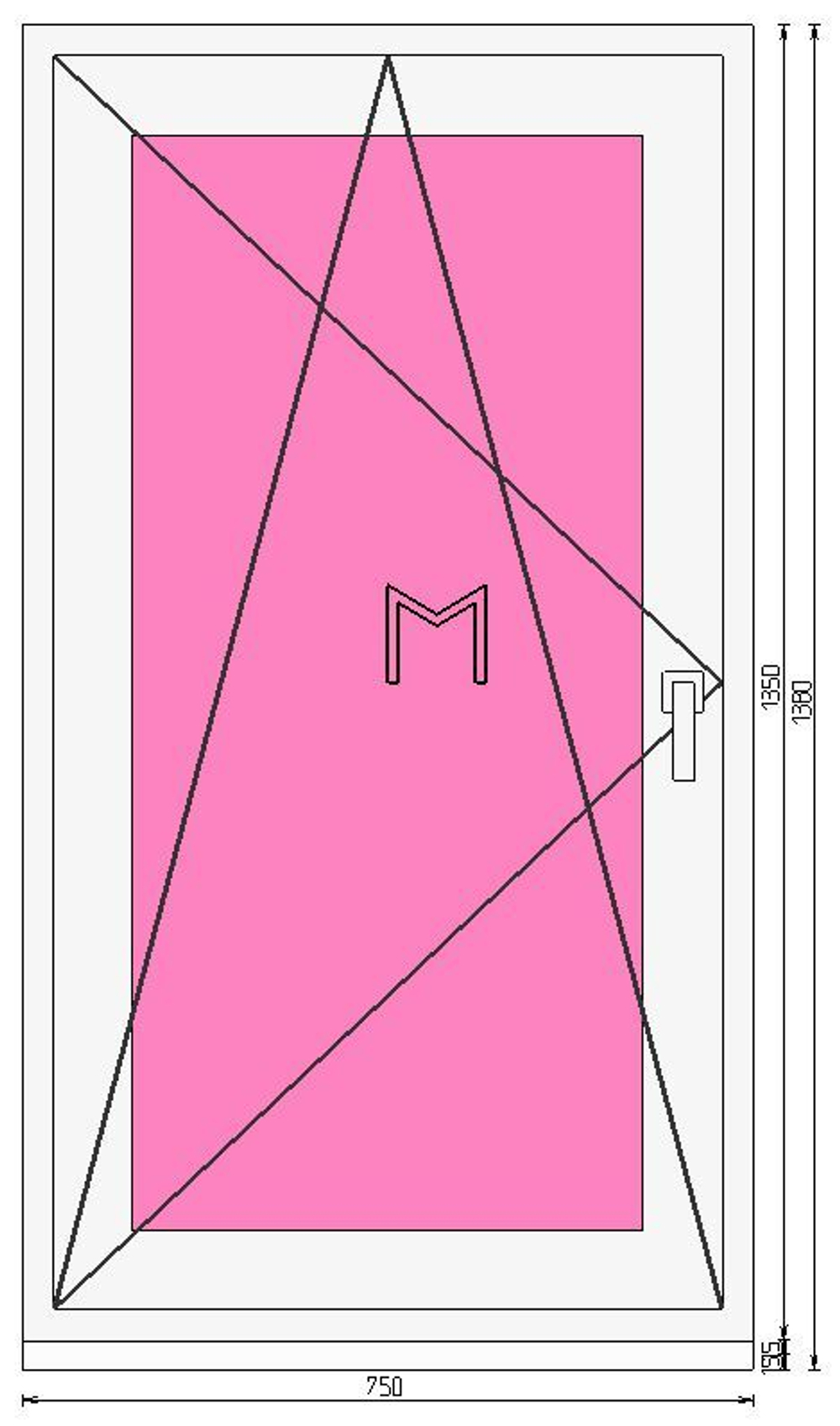 Пластиковое окно 1350 х 750 ТермА Эко + Москитная сетка