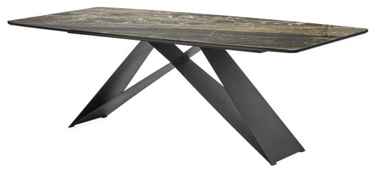 Стол МАРСЕЛЬ 220 RITCHER DOVE Amadeus, керамика / Черный