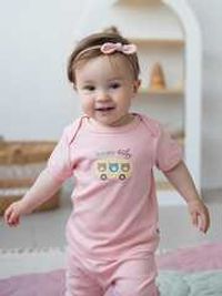 Повязка с бантиком "Чайная роза" 0+