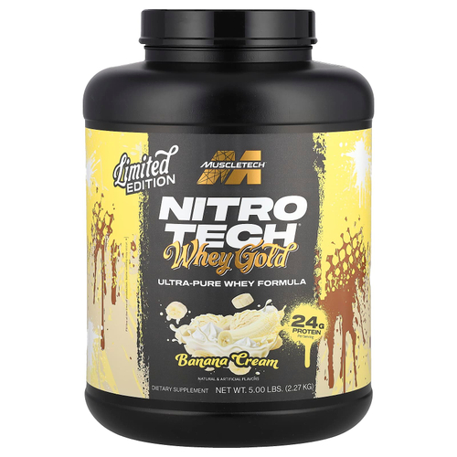 MuscleTech, Nitro Tech® Whey Gold, банановый крем, 2,27 кг (5 фунтов)