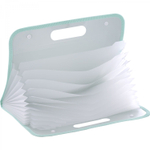 Папка-картотека с ручками Alingar, A4, 375х240 мм, горизонтальная, на кнопках, 630 мкм, 13 отделений, карман на молнии, ассорти, матовая