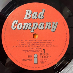 Винтажная виниловая пластинка LP Bad Company (Japan 1974) (No Obi) Ready For Love ILS-80057