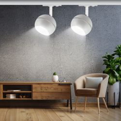 Трековый светильник однофазный ЭРА TR47 - GX53 WH под лампу GX53 белый | Однофазные светильники под лампу