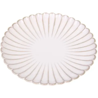 Тарелка керамическая «Верона» 20см ромашка бежевая