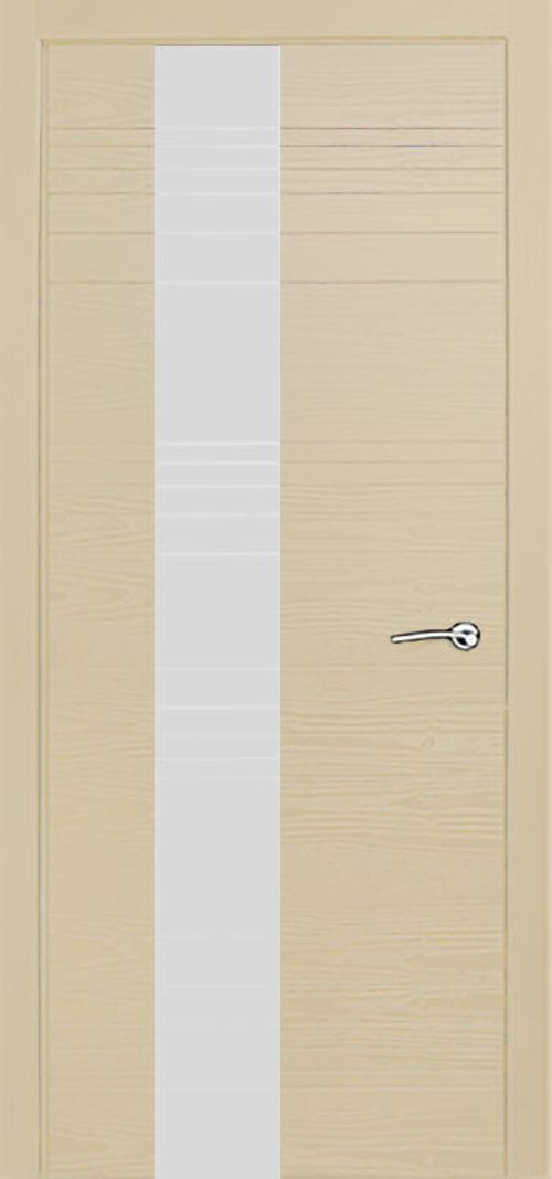 Межкомнатная дверь V-II / Цвет Капучино / Остекление "Лакобель белое" / Двери Верда