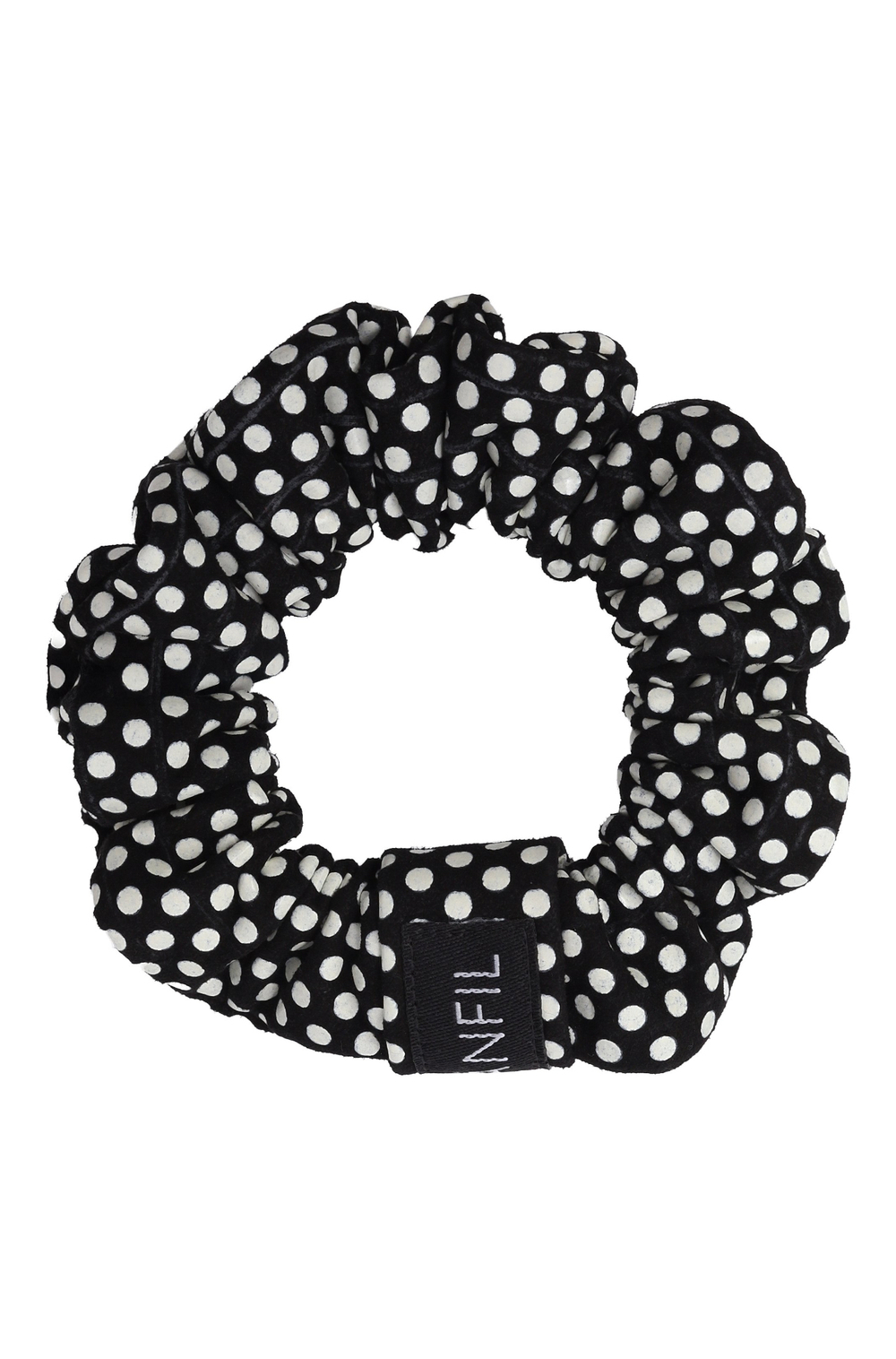 Кожаная резинка в горох