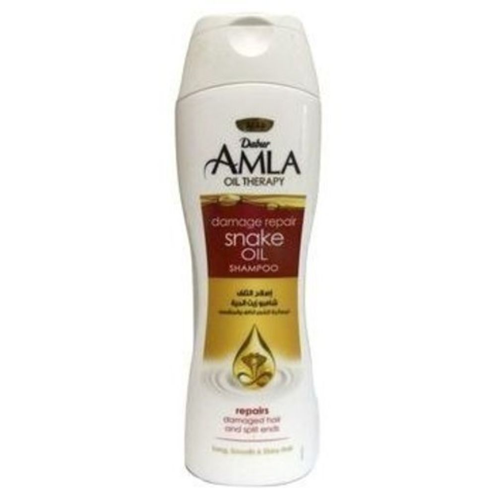 Шампунь Dabur Amla Snake oil Repairs damaged hair &amp; split ends Змеиное масло Для секущихся и выпадающих волос, 200 мл