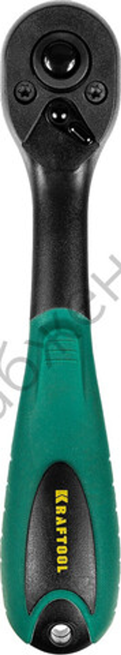 KRAFTOOL 1/4″, 72 зубца, пластиковое покрытие, трещотка для торцовых головок (27796-1/4)