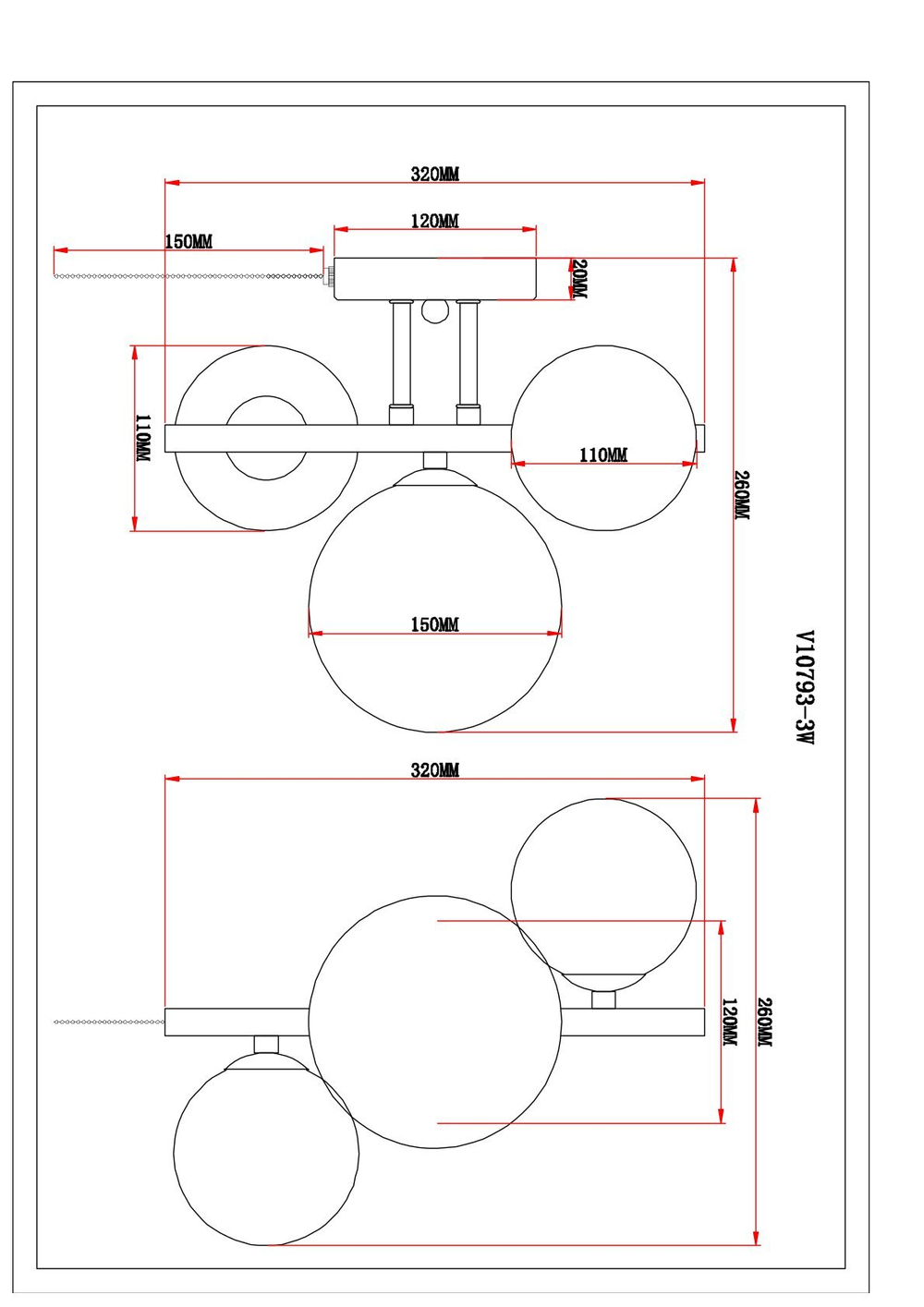Бра Moderli V10793-3W Renny