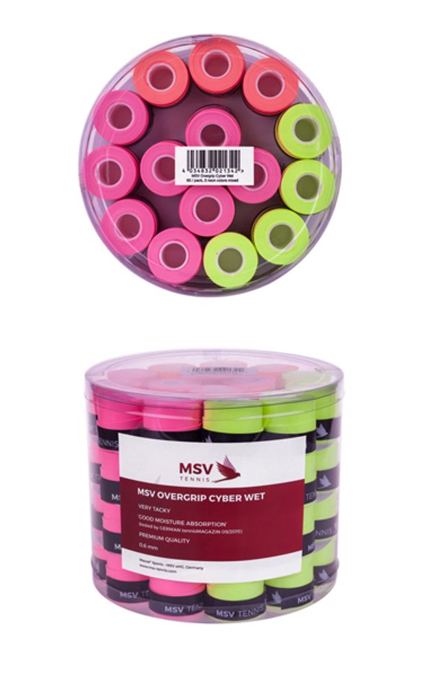 Овергрип MSV Overgrip Cyber, 3 neon colors, 60шт/уп