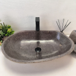 Каменная раковина из речного камня RS-63499 (66*42*16) 0124