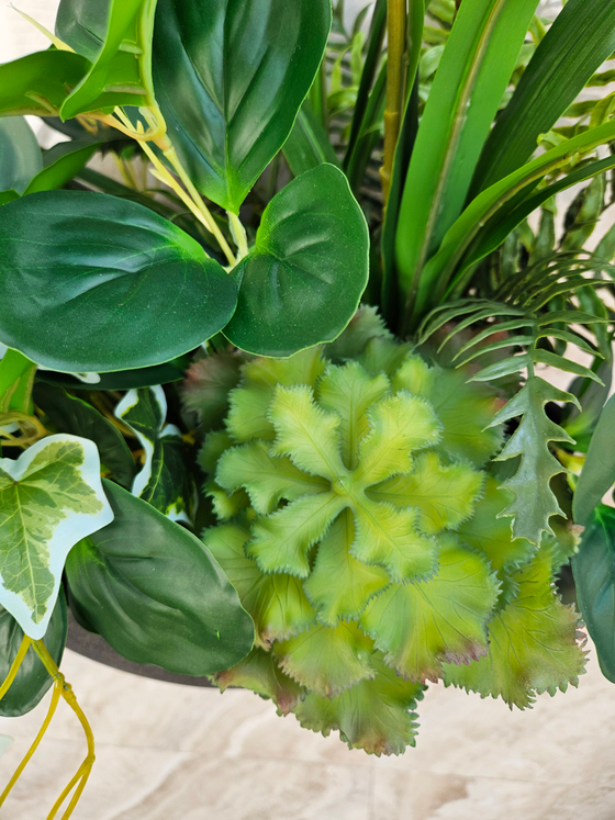 Искусственные Орхидеи Дендробиум белые в кашпо Лофт