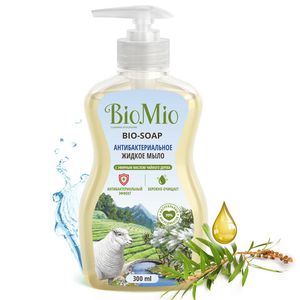 Мыло антибактериальное жидкое "Bio-soap", с маслом чайного дерева BioMio, 300 мл