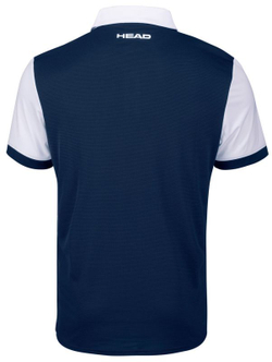 Мужское теннисное поло Head Davies Polo Shirt M - dark blue/white