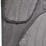 Набор для ванной и туалета 3 пр. «Лия» ( 2 коврика 50*80+50*40, 1 чехол на крышку) серый