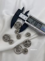 Пуговицы серебро плетение (пряжка)