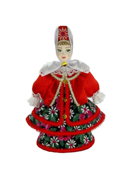 Кукла фарфоровая Костромичка в праздничной одежде