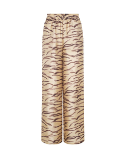 Брюки из шелка Стелла Маккартни бежевый/коричневый