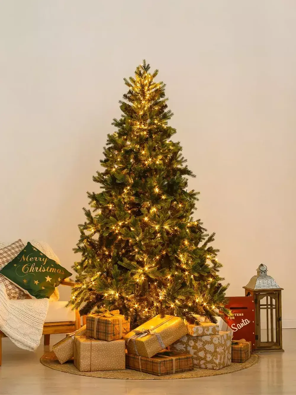 Елка с гирляндой «Грацио»й (Литая+пвх) 120 см / 1,2 м