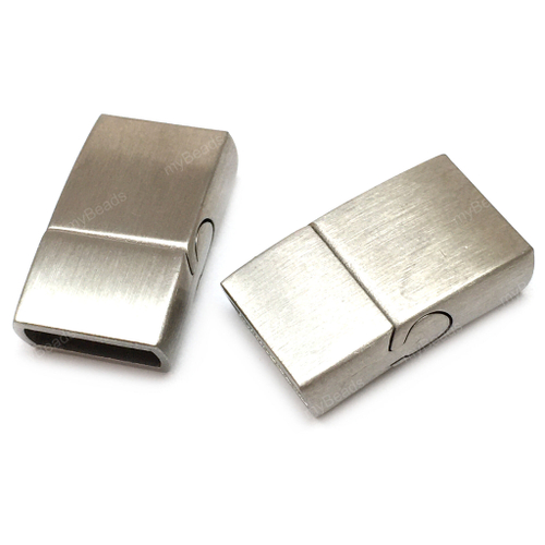 Замок магнитный под вклейку 20х12 мм, родий