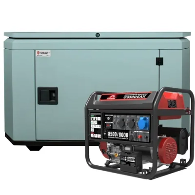Генератор бензиновый SUNREKA G8500EAX с кожухом Geon 1400SS RAL 7031