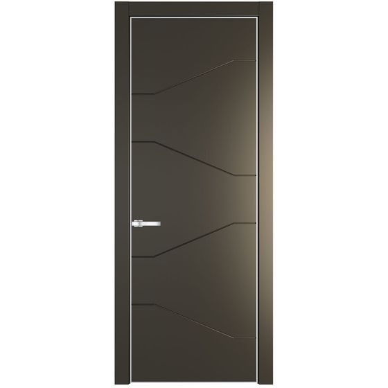 Межкомнатная дверь эмаль Profil Doors 2PA перламутр бронза глухая профиль белый матовый