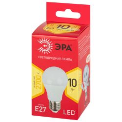 Лампочка светодиодная ЭРА RED LINE LED A60-10W-827-E27 R E27 / Е27 10 Вт груша теплый белый свет