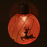 Шар новогодний с подсветкой 8 см «Олень», Мультицвет