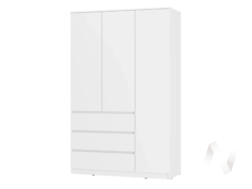 Шкаф 3-х створчатый ШК-08 МС Симпл (белый)