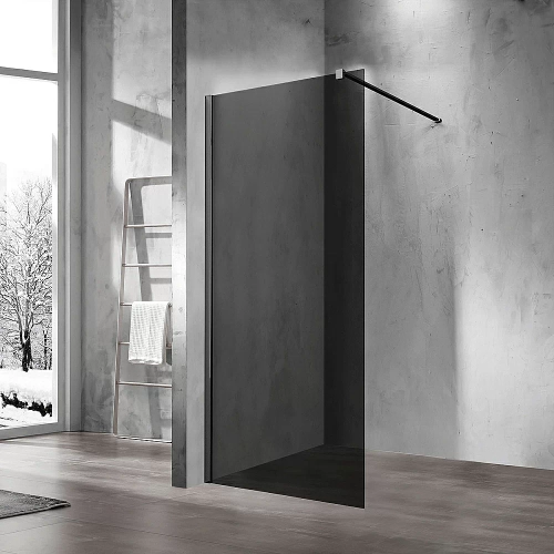 Душевое ограждение Vincea Walk-In 110 VSW-1H110CGB стекло тонированное/профиль черный