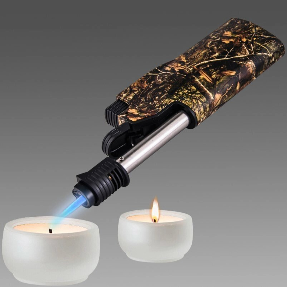 Универсальная походная зажигалка в камуфляже RealTree Advantage Timber. Газ
