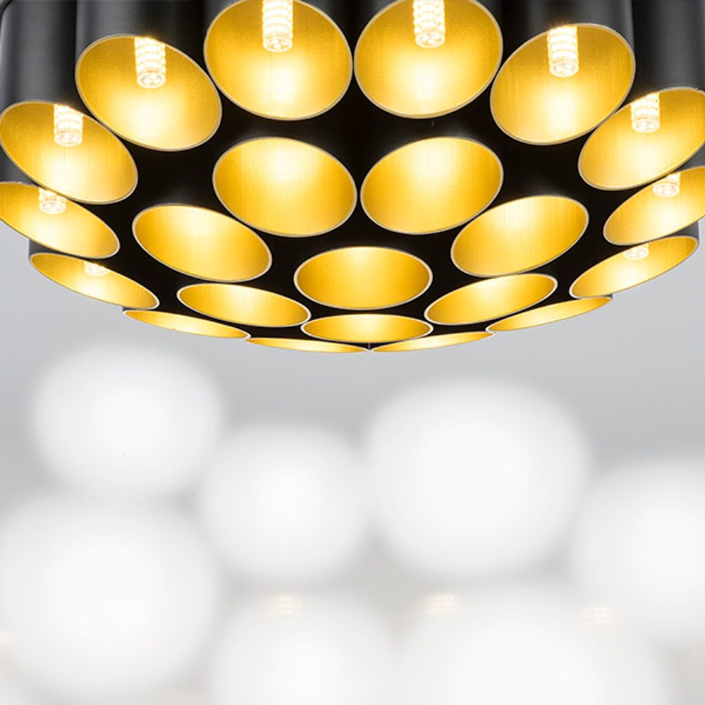 720227 Люстра SIENA 22х40W G9 ЧЕРНЫЙ/ЗОЛОТО