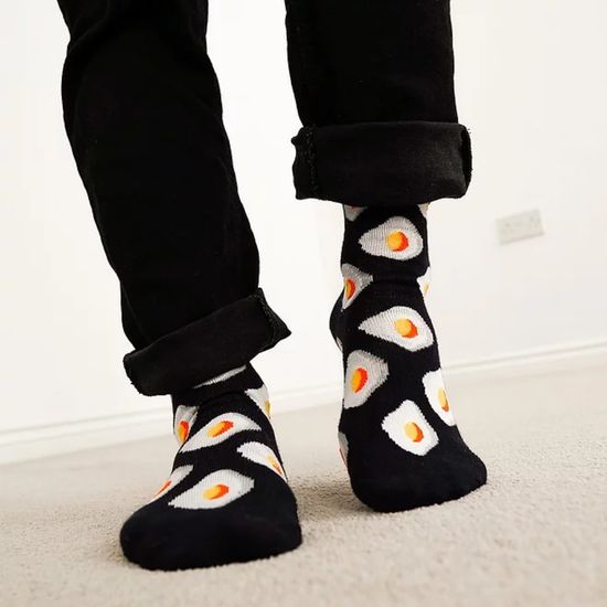 Носки "Яичница", р-р 35-39 (черный)