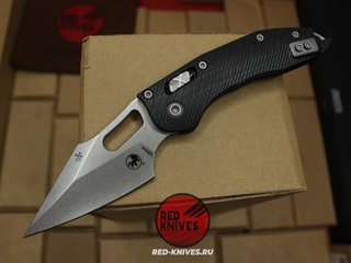 Нож Microtech Stitch Ram-Lok FP V.2025 - рукоять черный G10, клинок серый, плейн заточка