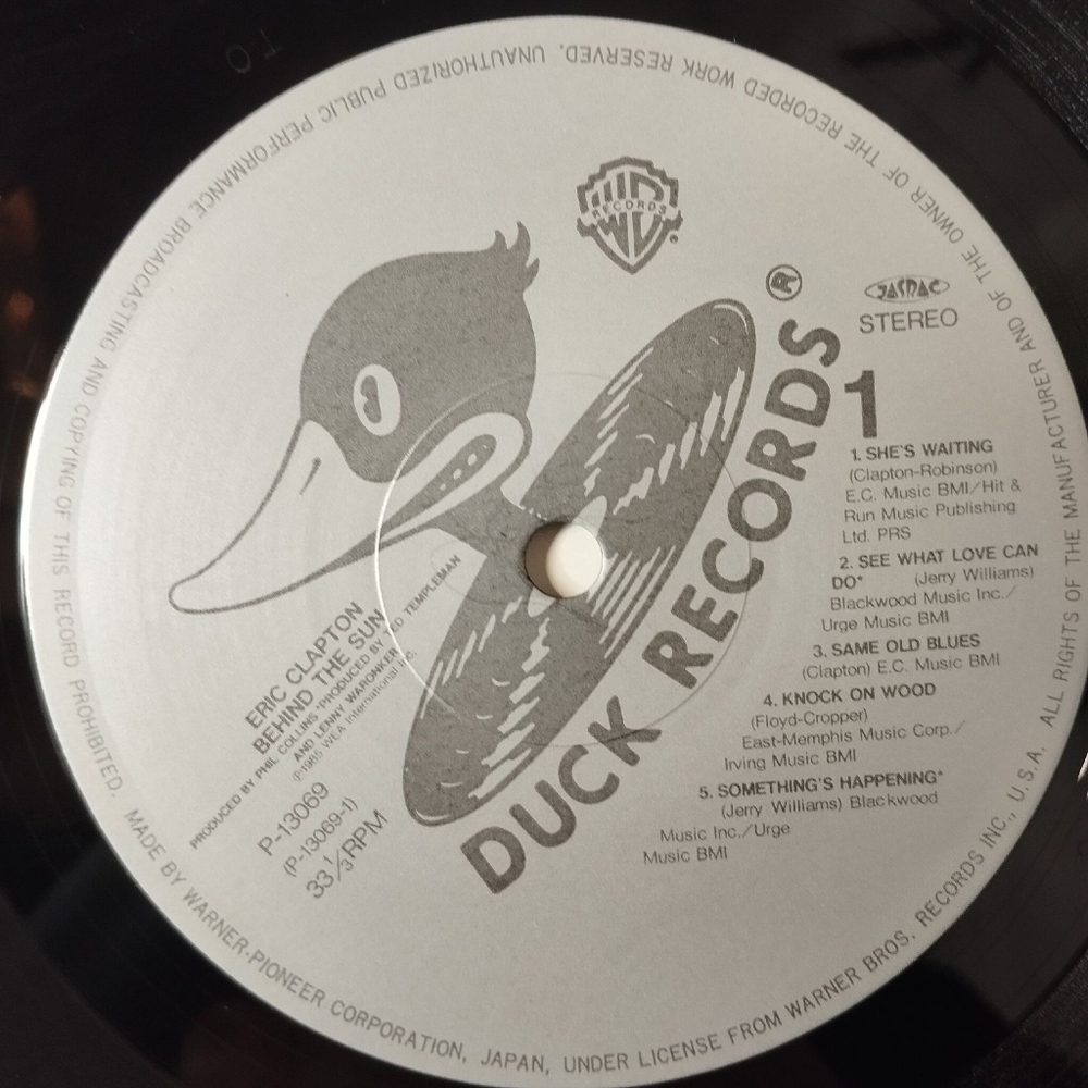 Винтажная виниловая пластинка LP Eric Clapton Behind The Sun (Japan 1985) (Obi Copy)