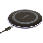 Interstep  QI 1,5А оргстекло, круг., черный Беспроводное зарядное устройство