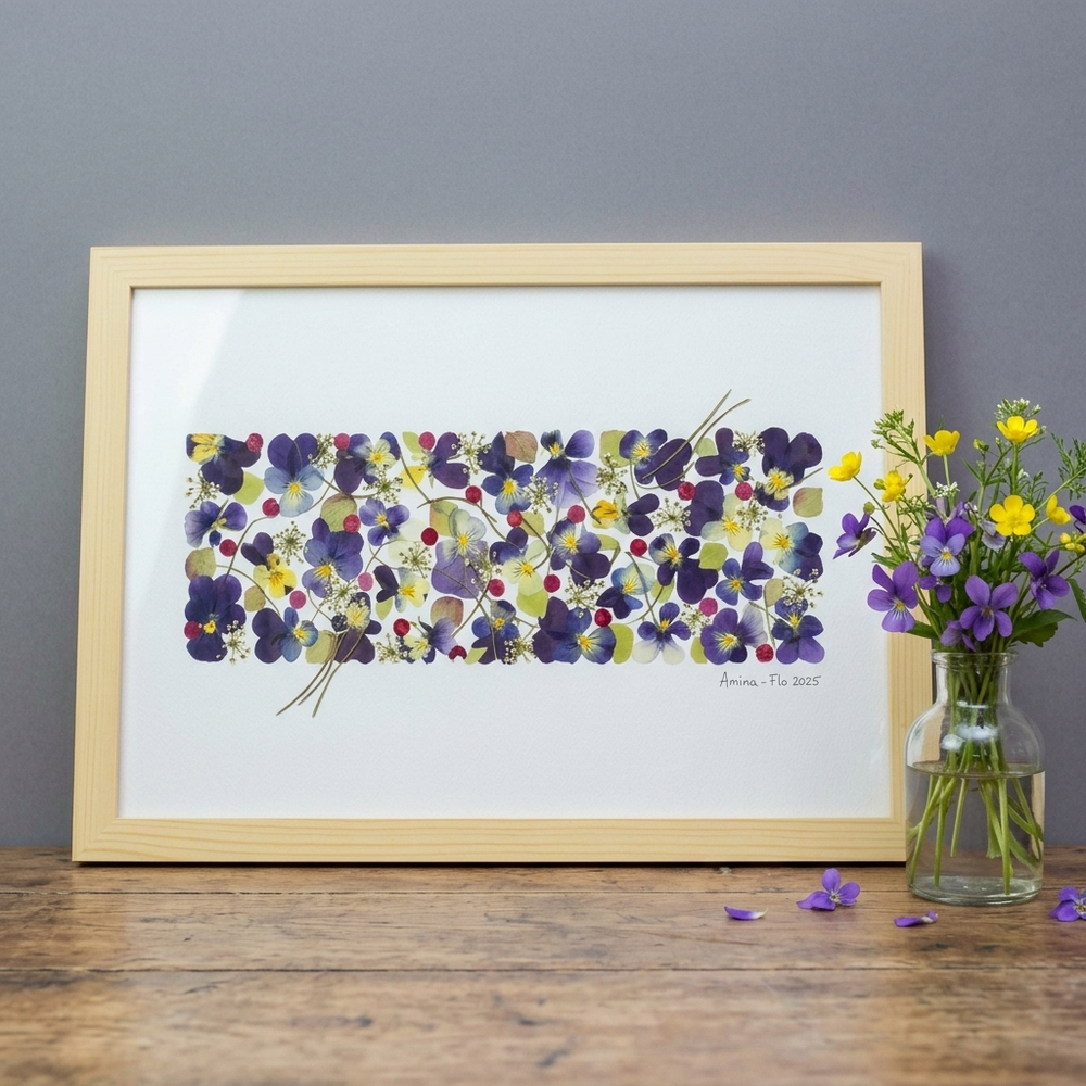 Картина из цветов “Цветочное поле”