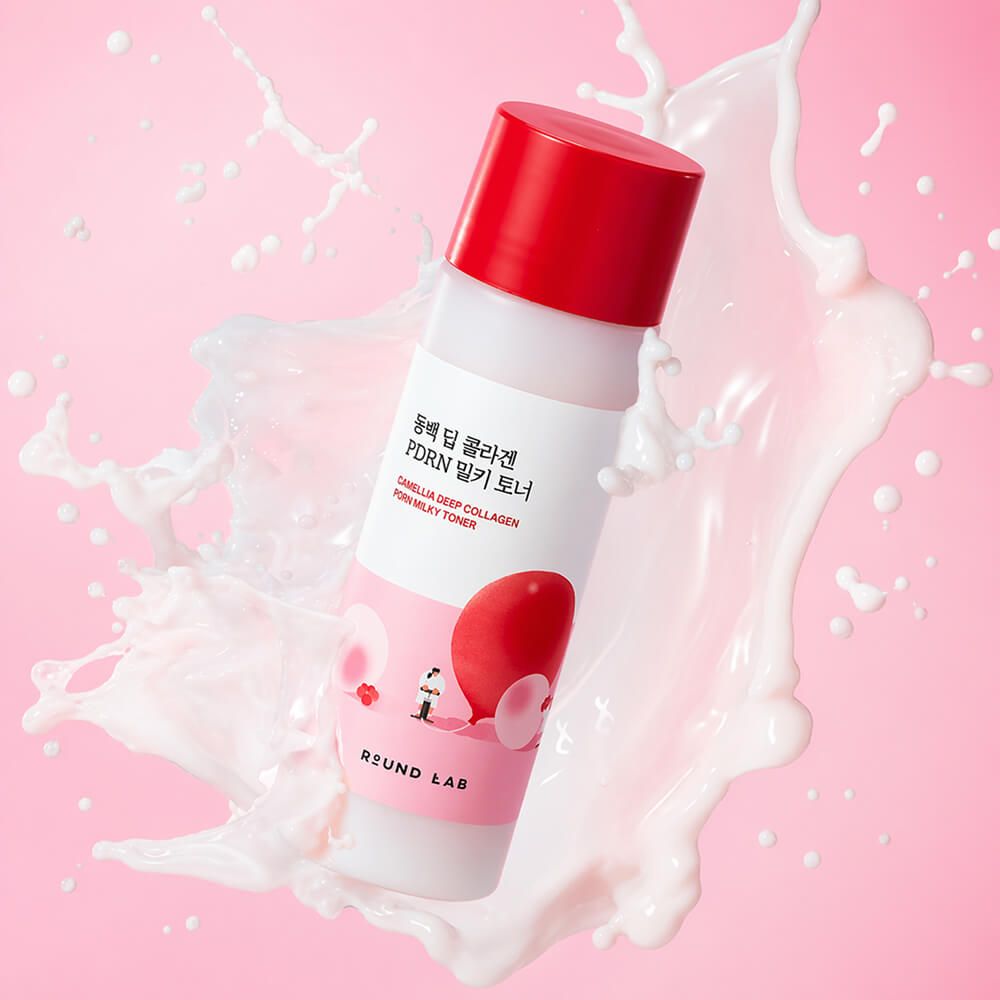 Молочный тонер с ПДРН и камелией Round Lab Camellia Deep Collagen PDRN Milky Toner 150 мл