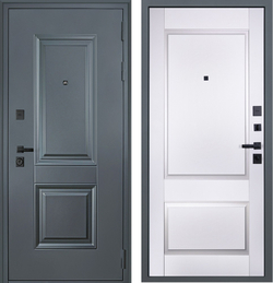 Входная металлическая дверь с зеркалом Ювентус металл штамп Графит/МДФ фрезерованная 10мм, цвет «капучино ZB 853-2»