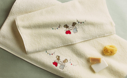 Zara Home Полотенце для лица и рук из хлопка, бежевый · 4698/013