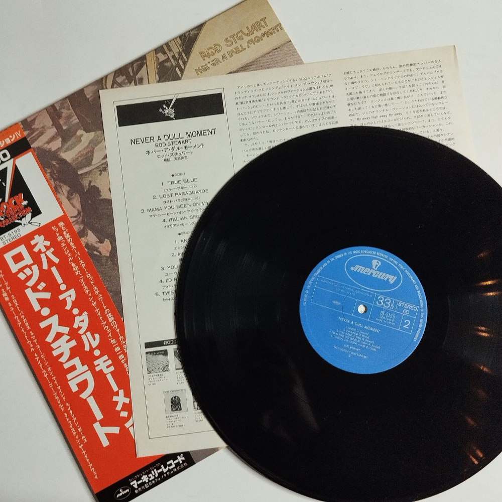 Винтажная виниловая пластинка LP Rod Stewart Never A Dull Moment (Japan 1978) (Obi) BT-5195