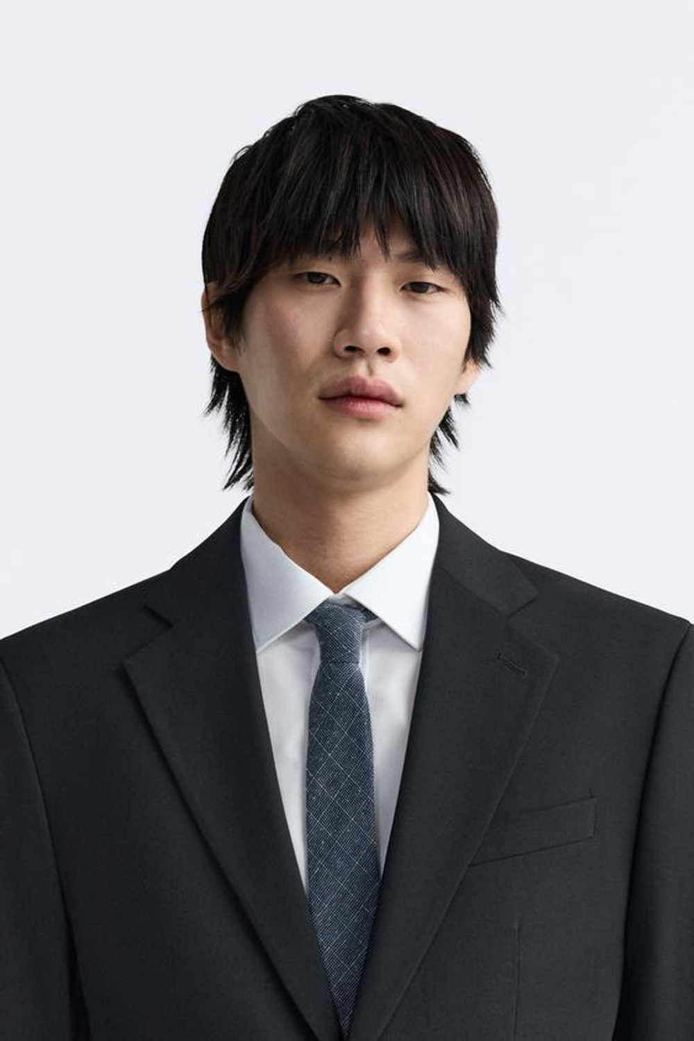 ZARA ГАЛСТУК JACQUARD ИЗ 100% ШЕЛКА, МОРСКОЙ СИНИЙ