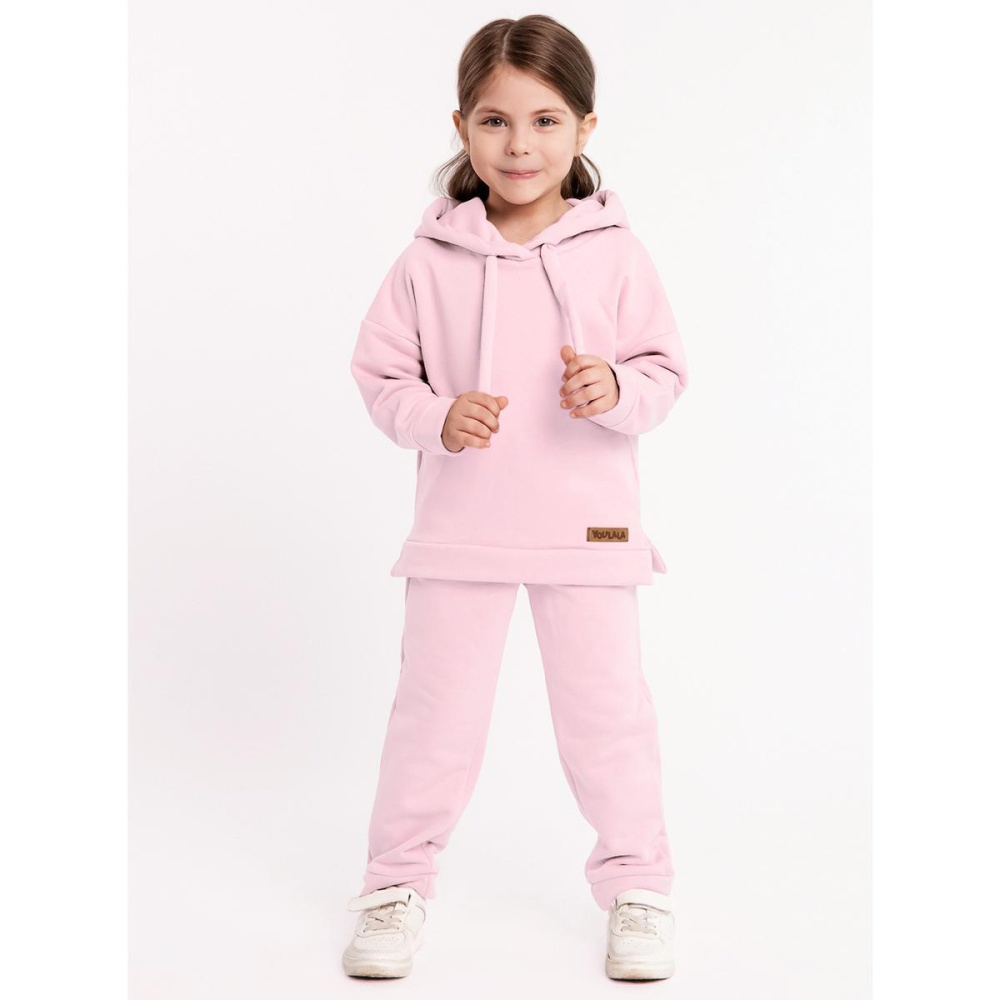 Костюм для девочек футер 3х нитка петля 8436300106 р.110-116 (Юлла)