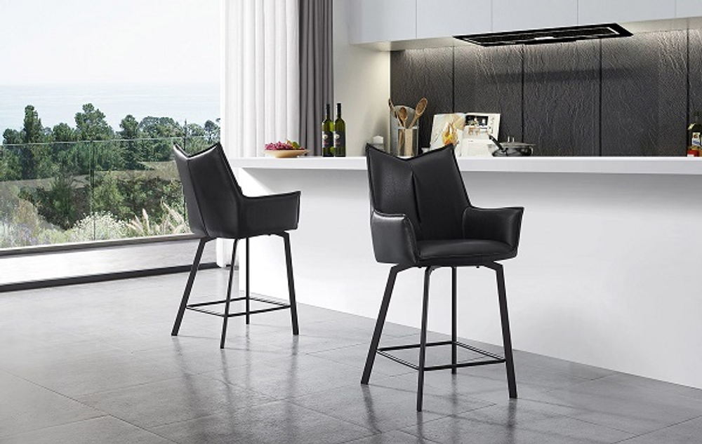 Полубарный стул -кресло Black