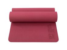 Коврик для йоги и фитнеса 185 х 80 см толщина 8 мм TPE бордовый