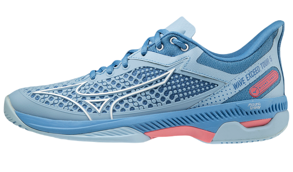 Женские теннисные кроссовки Mizuno Wave Exceed Tour 5 AC - dutch cana/white/tea rose
