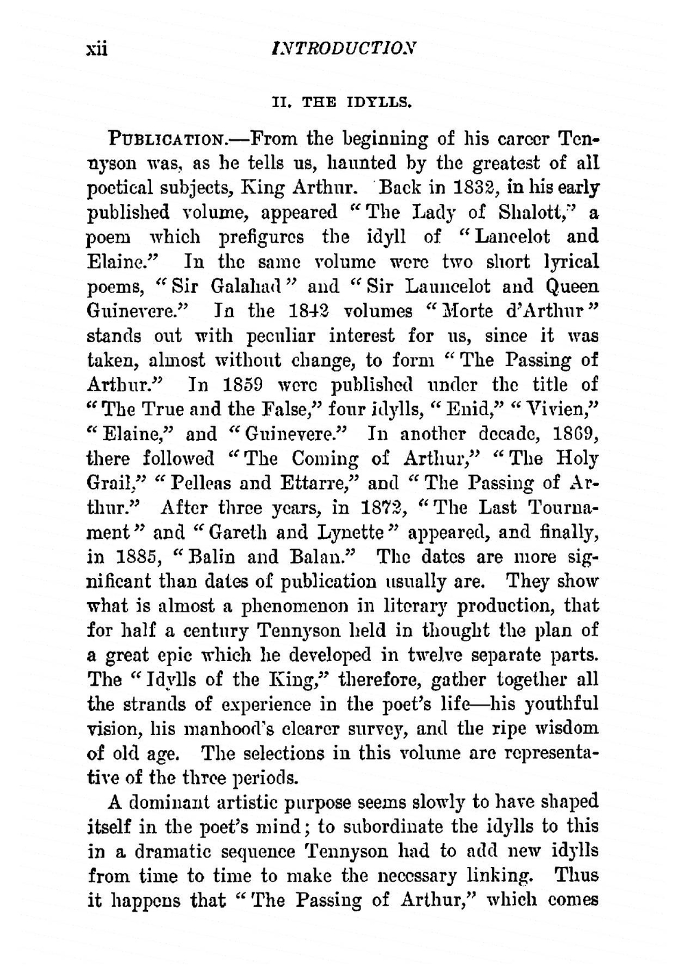 Tennysons The coming of Arthur, The Holy Grail and The passing of Arthur | Alfred Tennyson